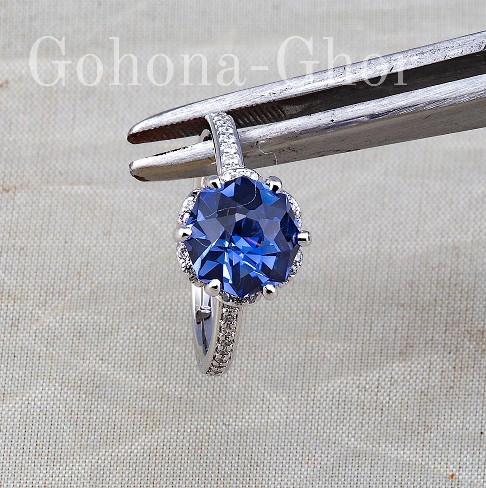 Picture of Sterling Silver Simple Style Zircon Stone Ring For Girls