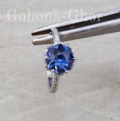 Picture of Sterling Silver Simple Style Zircon Stone Ring For Girls