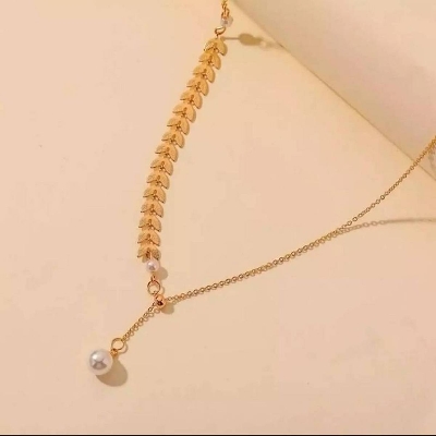 Picture of Charming Design Necklace Pendant Vintage Multi-layer Pearl Chain Necklace For Girls Fashion Jewelry Valentine Gifts