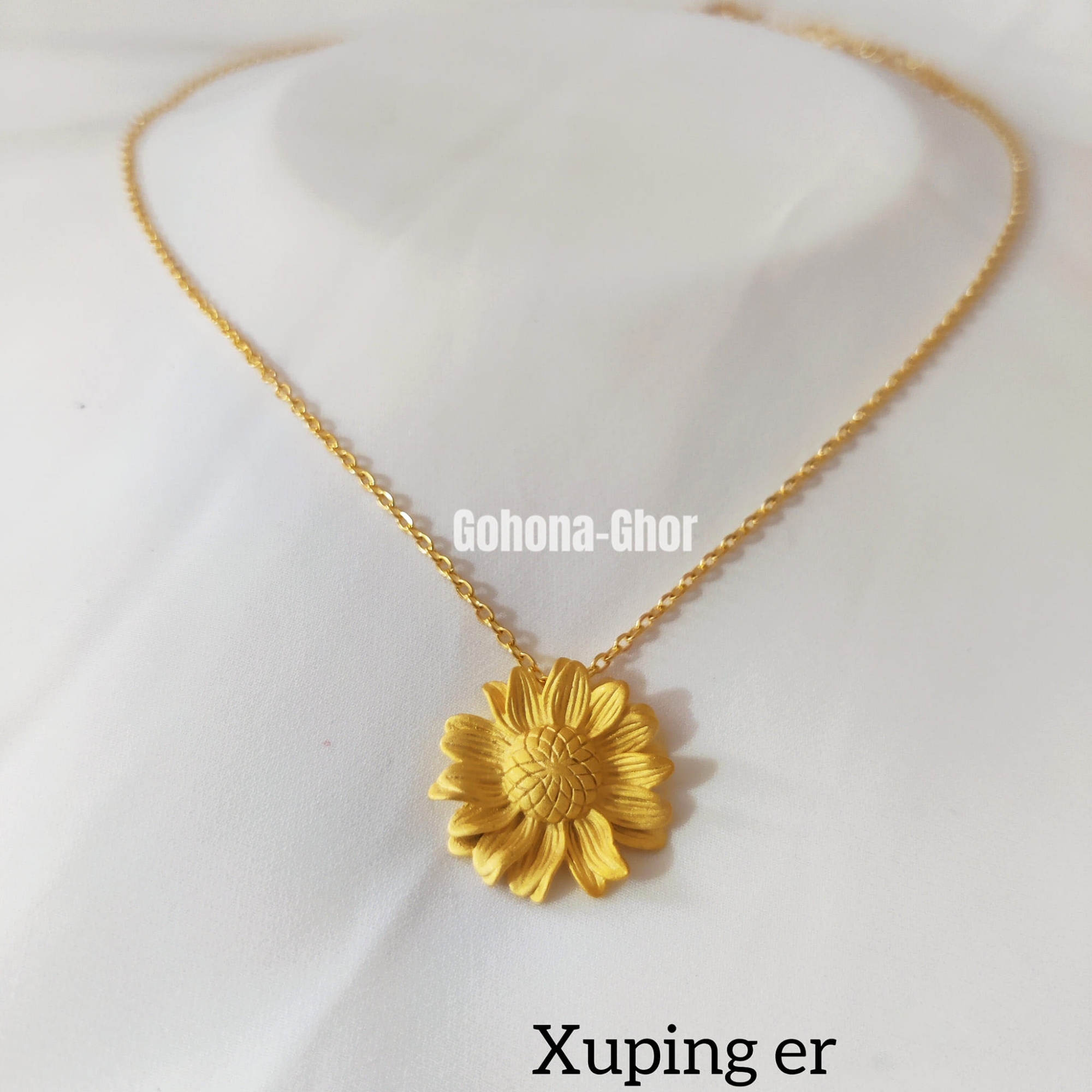 Picture of Sunflower Design Flexible Long Lasting Xuping Brander Pendant Necklaces For Girls