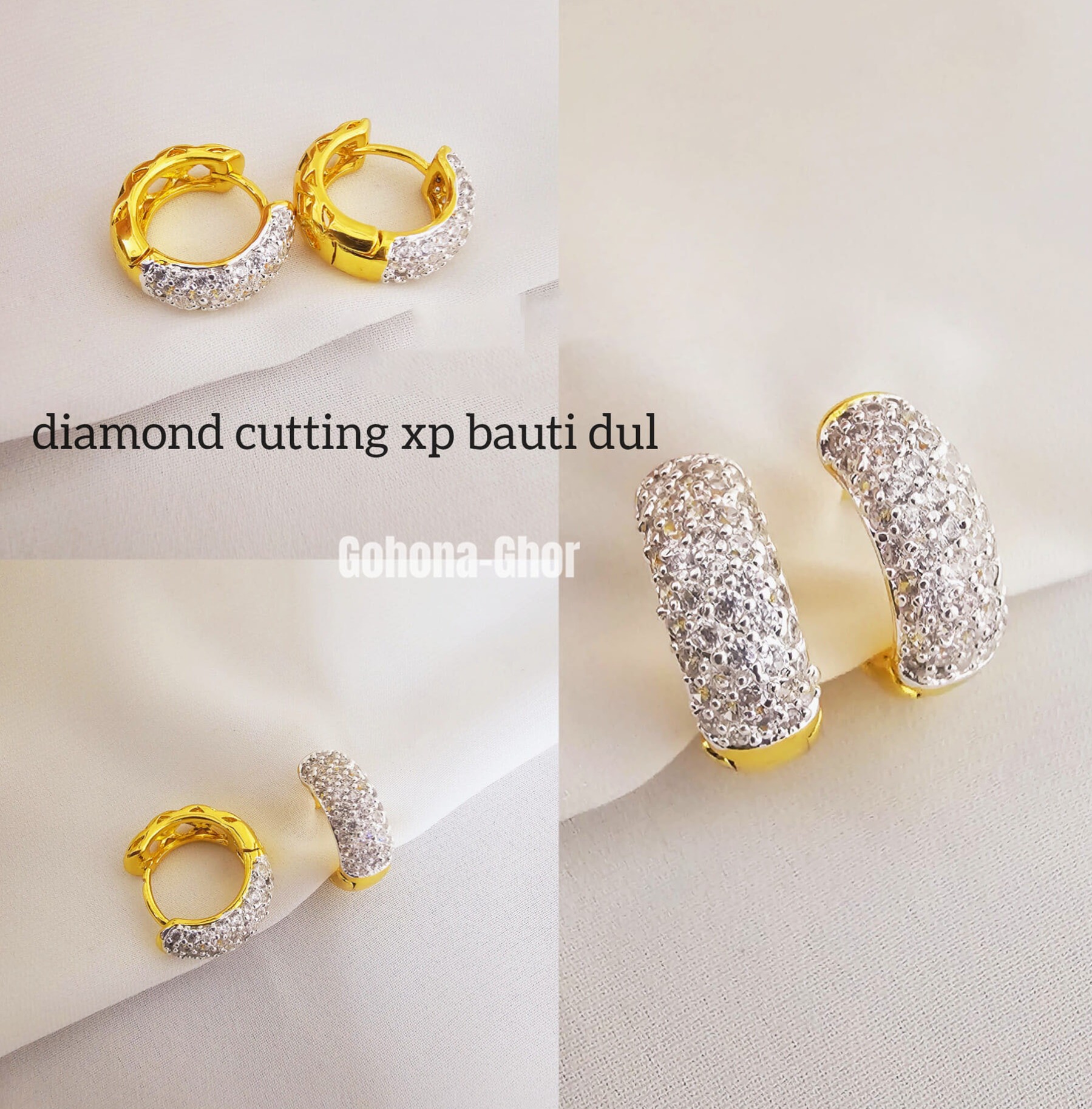 Picture of Xuping Gold Plated Premium Quality Diamond Cutting Beauty Earring