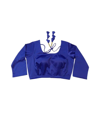 Picture of Blue Color Three Quarter Sleeve Blouse For Women