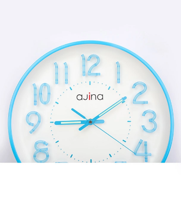 Picture of Ajina Maple Digit Round Wall Clock Blue 