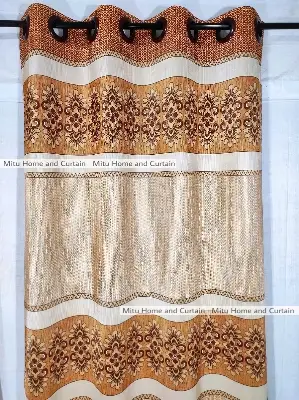 Buy curtain-porda-synthetic-curtains-indian-porda-window-protector-4380-inch-standard-size-4-kuchi-curtain-classic-gold-art- at Best Price In Bangladesh