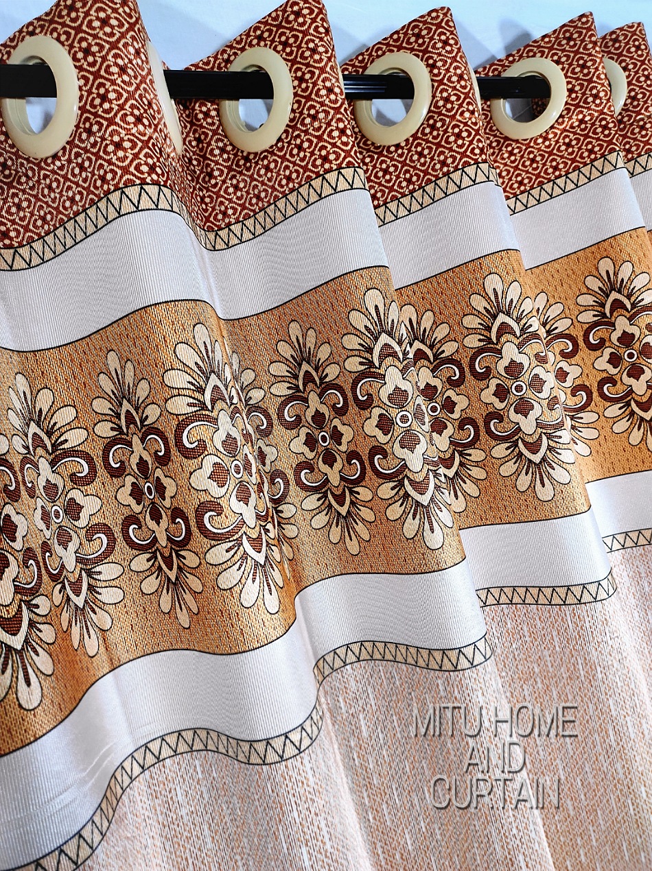 Buy curtain-porda-synthetic-curtains-thick-indian-porda-window-protector-6084-inch-classical-big-size-6-kuchi-curtain-golden-art at Best Price In Bangladesh