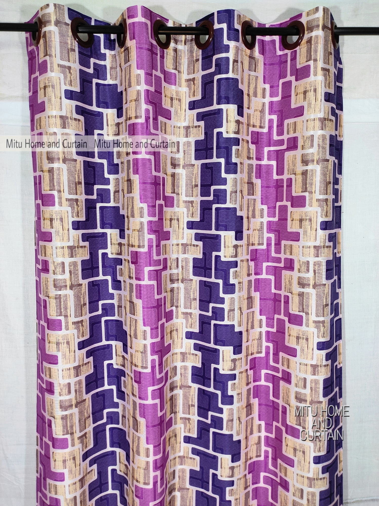 Buy curtain-porda-synthetic-curtains-indian-porda-window-protector-4580-inch-standard-size-blue-and-golden-art-4-kuchi-curtain-porda at Best Price In Bangladesh
