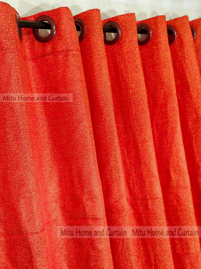 Buy curtain-porda-synthetic-curtains-net-denim-synthetic-curtain-window-protector-4580-inch-standard-size-solid-orange-blue-ash-4-kuchi-curtain at Best Price In Bangladesh
