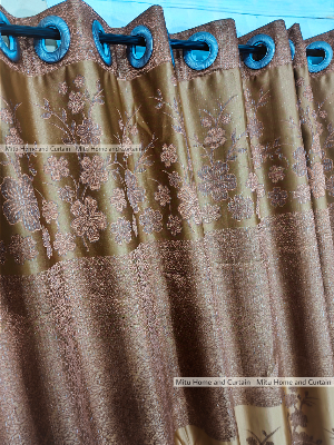 Buy curtain-porda-synthetic-blackout-curtains-thick-china-porda-window-protector-6084-inch-classical-big-size-6-kuchi-curtain-brown-flower at Best Price In Bangladesh