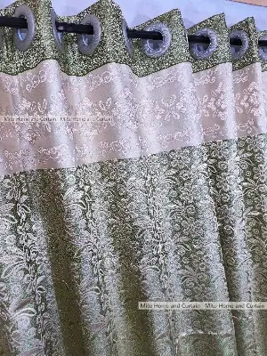 Buy curtain-porda-synthetic-blackout-curtains-thick-china-porda-window-protector-6084-inch-classical-big-size-6-kuchi-curtain-olive-flower at Best Price In Bangladesh