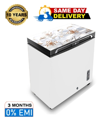 Buy VISION Glass Door Chest Freezer RE-150 Liter White Ice Flower at Best Price in Bangladesh	