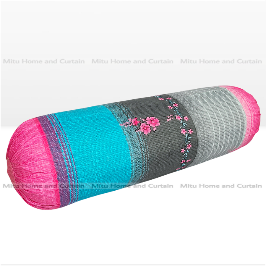 Picture of Side Pillow Cover Kol Balish Cover 1 Pcs | Standard 38 * 32 Inch Pillow Protector - Available in Green, Pink, Red, Brown, Ash, Purple, Blue