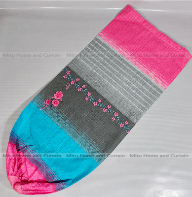 Picture of Side Pillow Cover Kol Balish Cover 1 Pcs | Standard 38 * 32 Inch Pillow Protector - Available in Green, Pink, Red, Brown, Ash, Purple, Blue