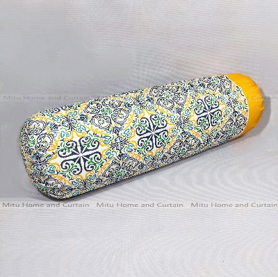 Picture of Side Pillow Cover Kol Balish Cover 1 Pcs | Standard 38 * 32 Inch Pillow Protector - Available in Green, Pink, Red, Brown, Ash, Purple, Blue