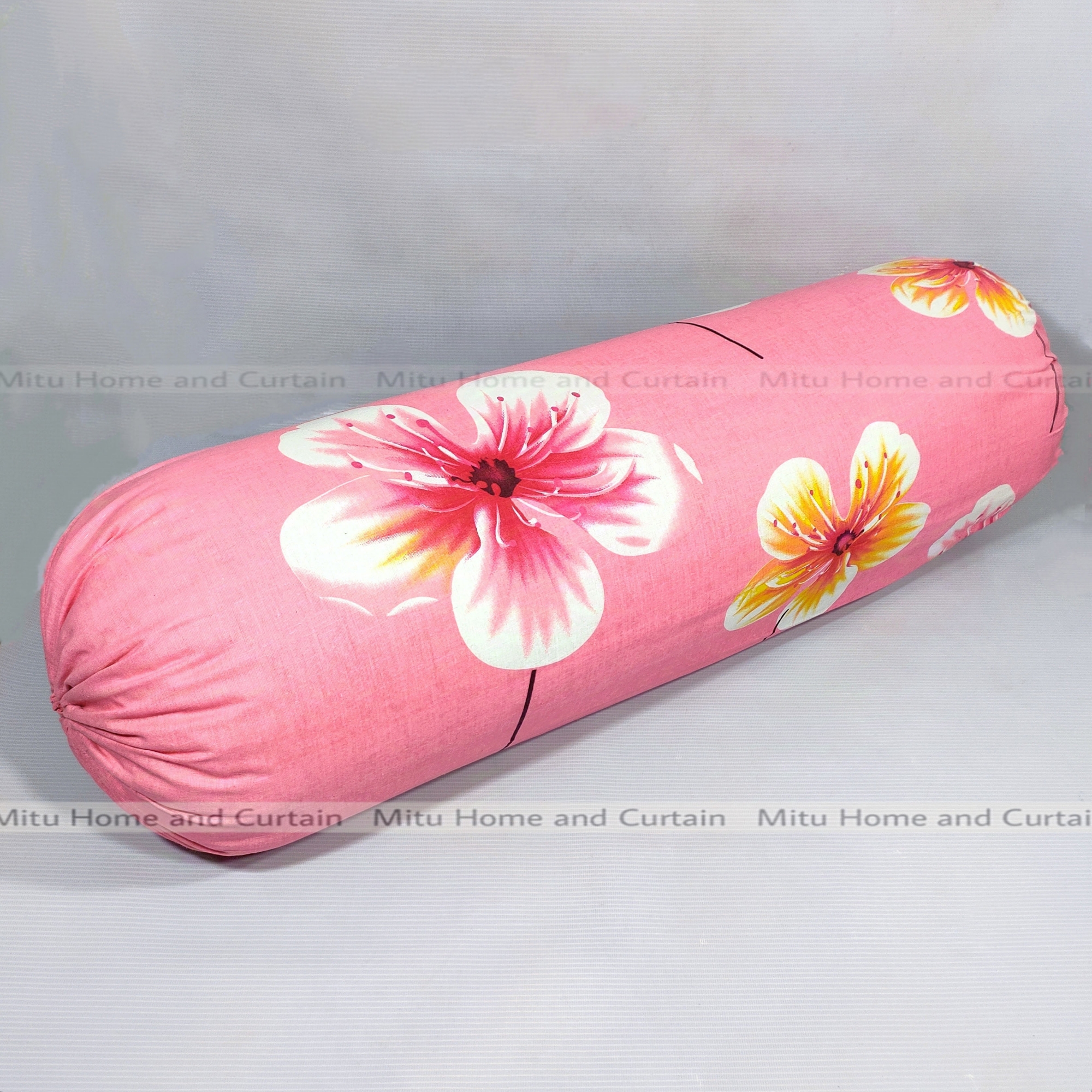Picture of Side Pillow Cover Kol Balish Cover 1 Pcs | Standard 38 * 32 Inch Pillow Protector - Available in Green, Pink, Red, Brown, Ash, Purple, Blue