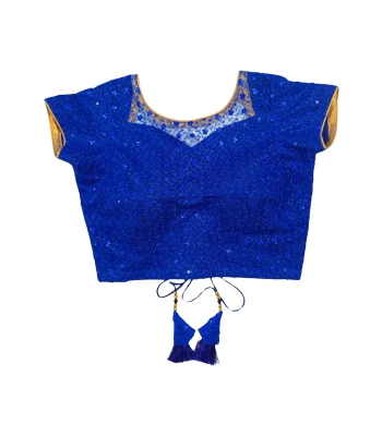 Picture of New Princess Cut Blue Color Blouse For Women