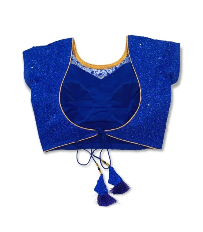 Picture of New Princess Cut Blue Color Blouse For Women