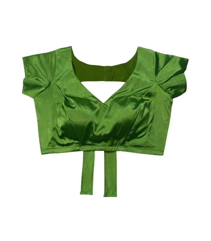 Picture of Parrot Color Latest Design Blouse For Women