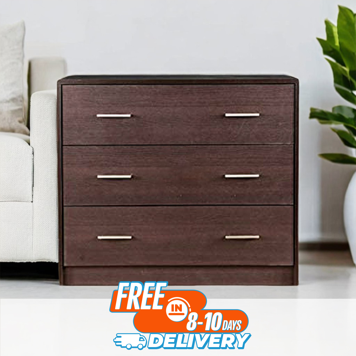 Picture of Andormahal Stylish Mini Wardrobe (Made of Melamine Laminated board) 3ft by 3ft by 16inch