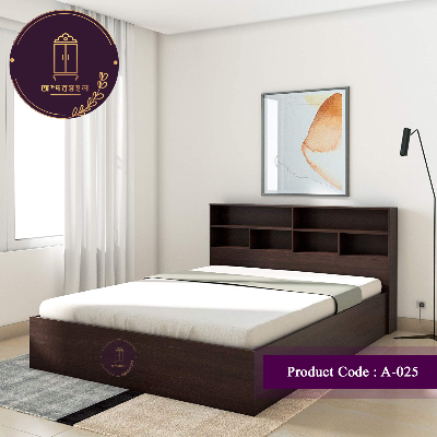 Picture of Andormahal  Double bed with unique headstand( 5 feet by 7 feet)  Made of Melamine Laminated Board