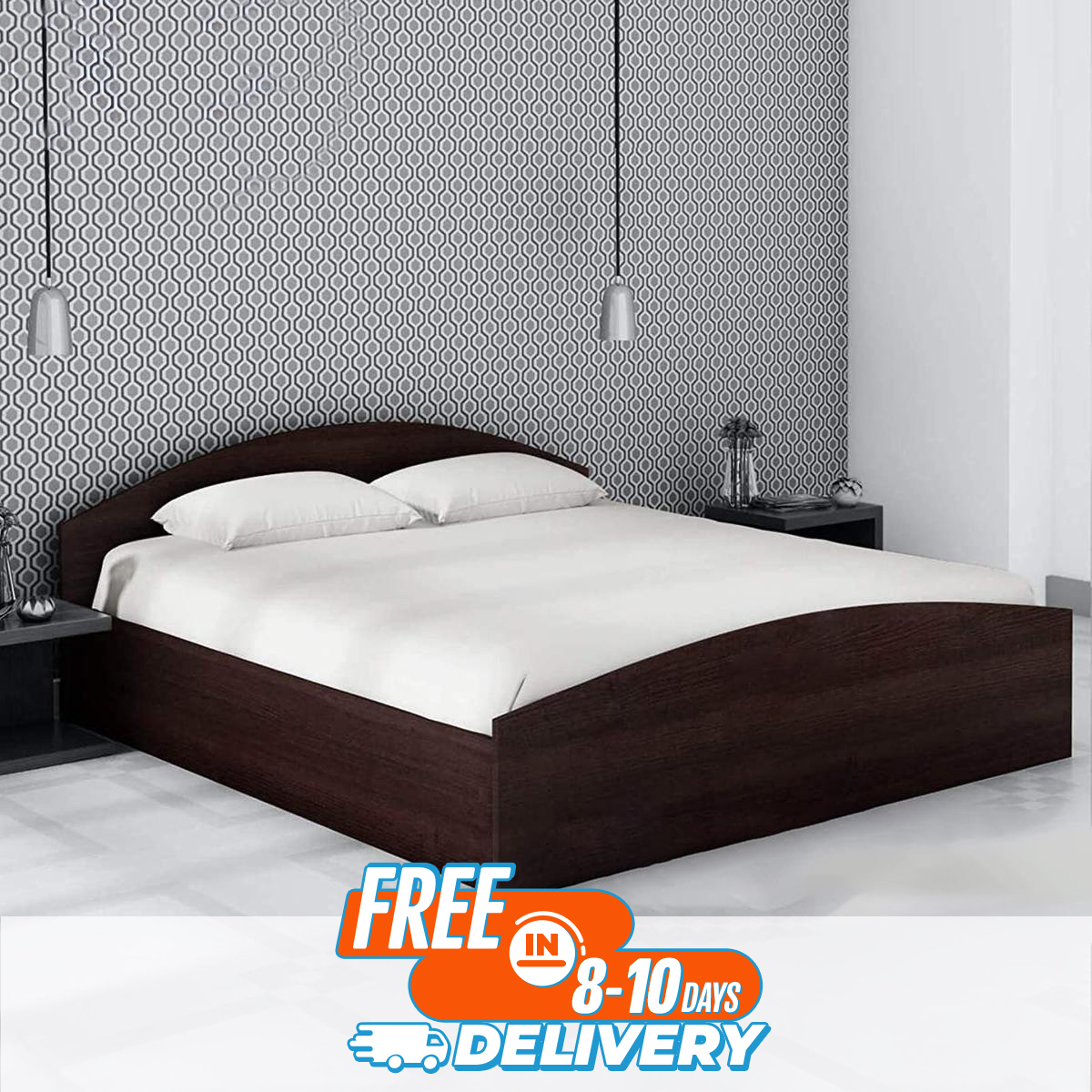 Picture of Andormahal (MDF) Curved stand khat/bed King (6 feet by 7 feet)