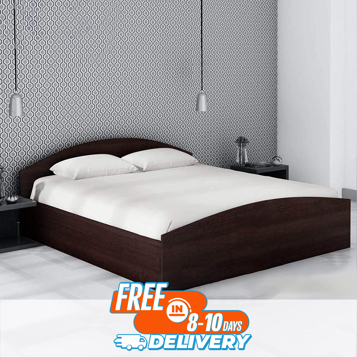 Picture of Andormahal (MDF) Elegant  khat/bed Double5feet by 7 feet,head 24inch leg 16inch body 12inch