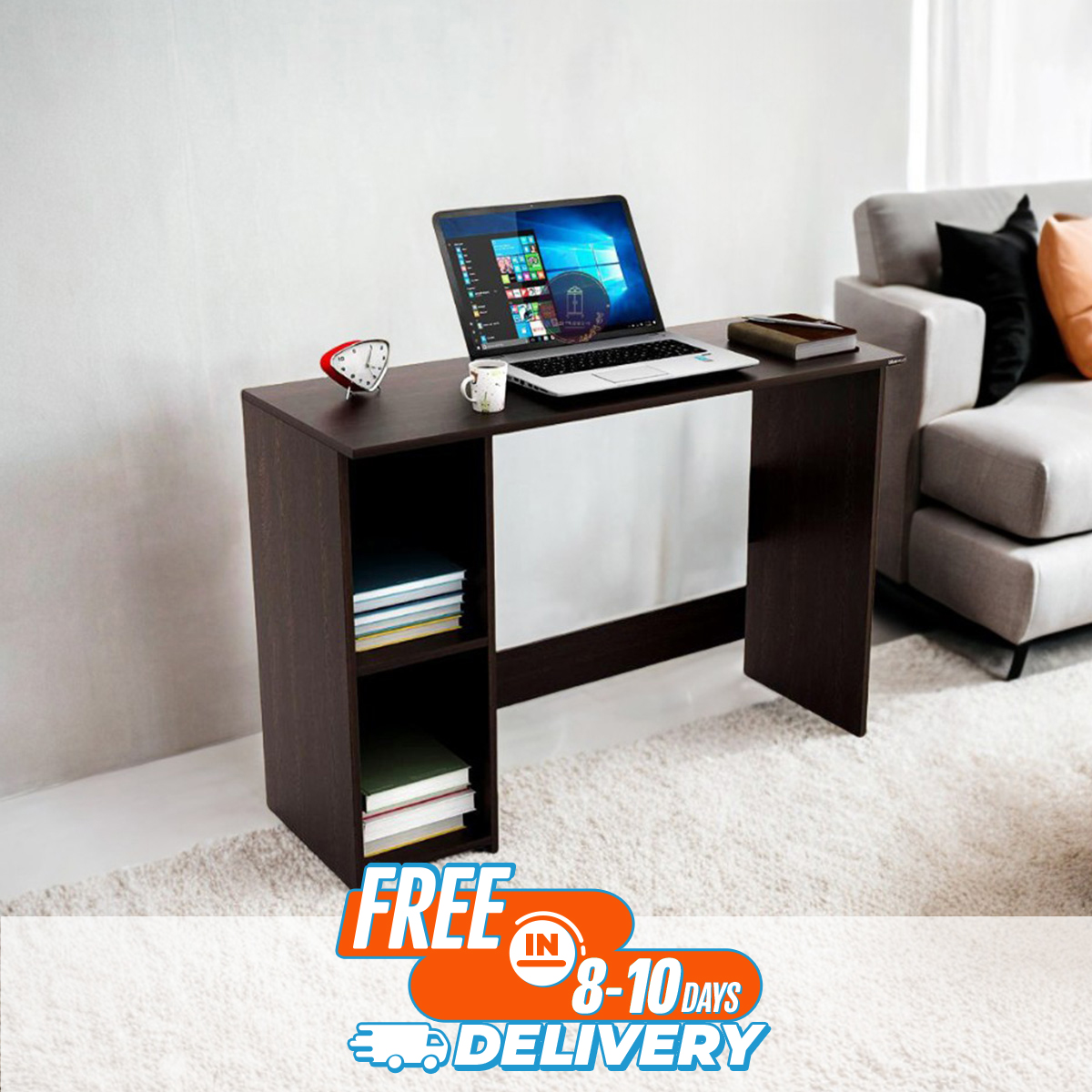 Picture of Andormahal MDF Swish Laptop Table With Book shelf 2.5ft by 2.5ft by 14inch