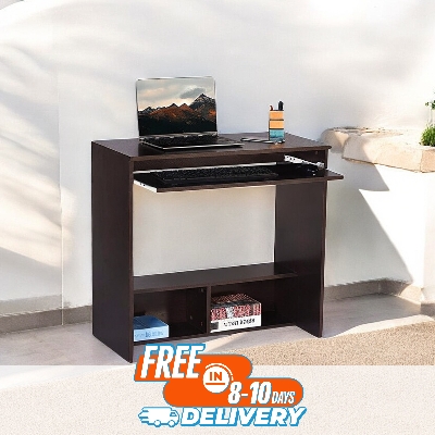 Picture of Andormahal Standard Laptop/Computer Table With Book shelf (Melamine Laminated Board)