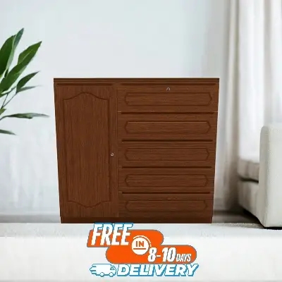 Picture of Andormahal Monadic MDF Wardrobe with five drawers 4ft by 4ft by 16 inch