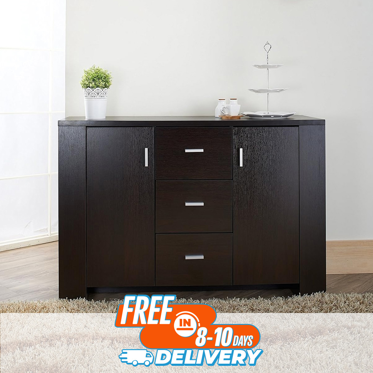 Picture of Andormahal Kitchen Rack Organizer Cabinet With Large Storage  Made of Melamine Laminated Board