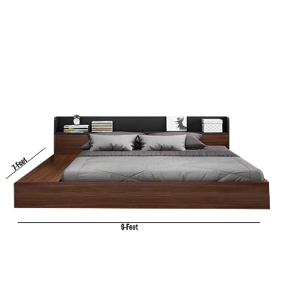 Picture of Andormahal (MDF) stylish khat/bed king size with two bedside tables [6feet(Bedding 5feet) by 7feet by 1feet,Side Table:20inch by 16inch by 12inch]