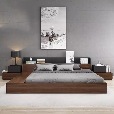 Picture of Andormahal (MDF) stylish khat/bed Single with 2 bedside tables