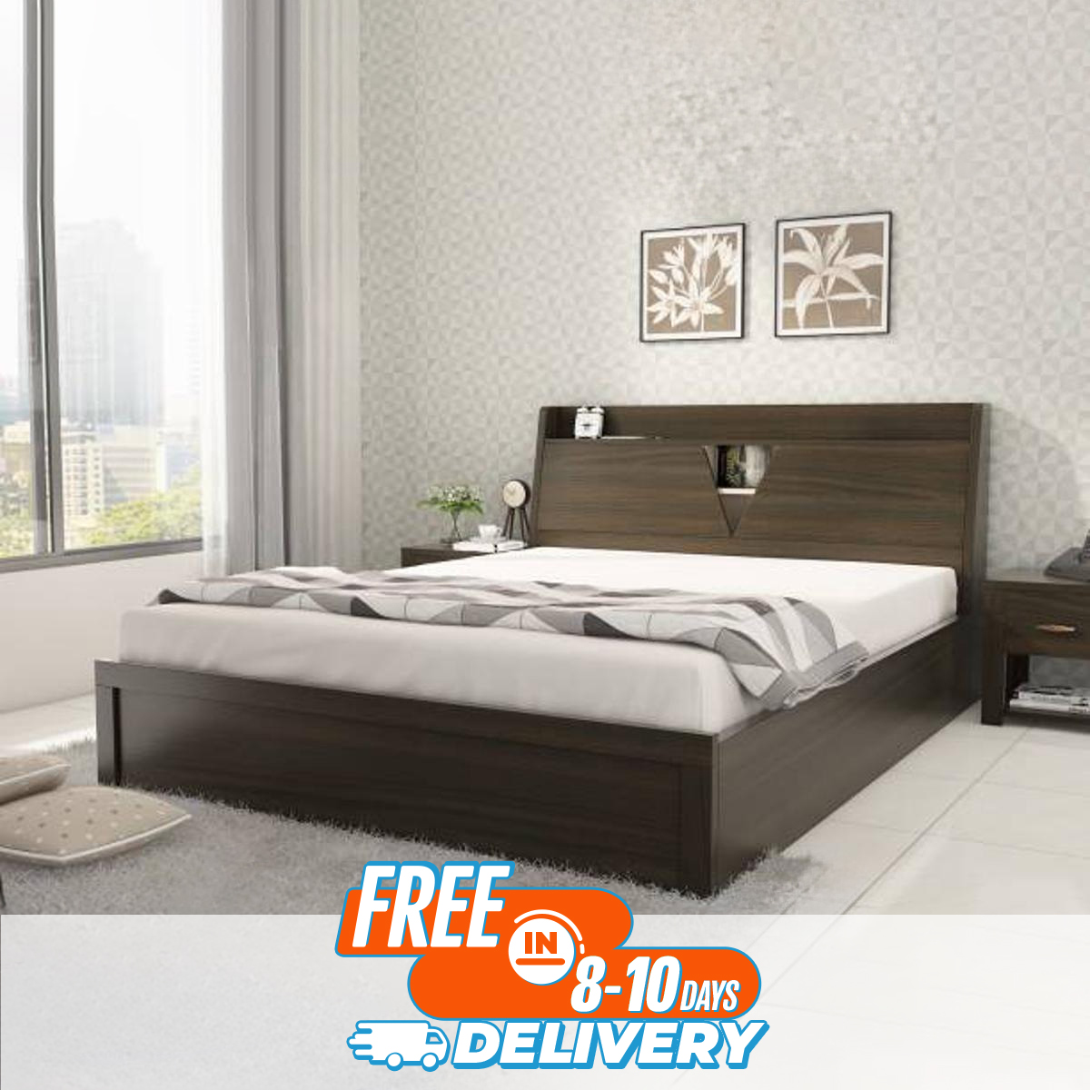 Picture of Andormahal (MDF) khat/bed king size-6 ft by 7 ft