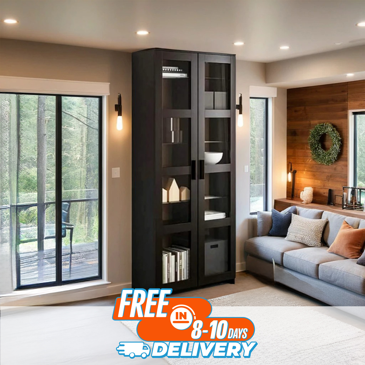 Picture of AndorMahal Bookshelf with Malaysian Processed Wood Showcase - book shelf