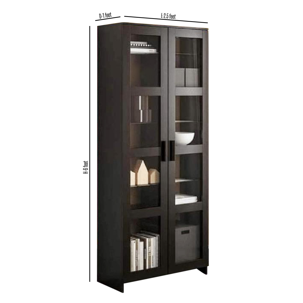 Picture of AndorMahal Bookshelf with Malaysian Processed Wood Showcase - book shelf