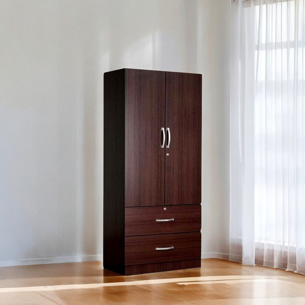 Picture of Andormahal Classic 2 part Almirah with 2 drawers / Double Door Almirah  Made of Melamine Laminated Board