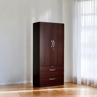 Picture of Andormahal Classic 2 part Almirah with 2 drawers / Double Door Almirah  Made of Melamine Laminated Board