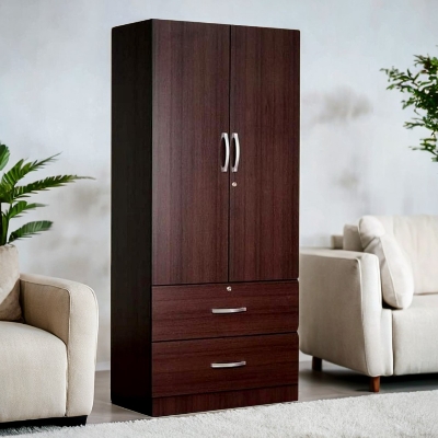 Picture of Andormahal Classic 2 part Almirah with 2 drawers / Double Door Almirah  Made of Melamine Laminated Board