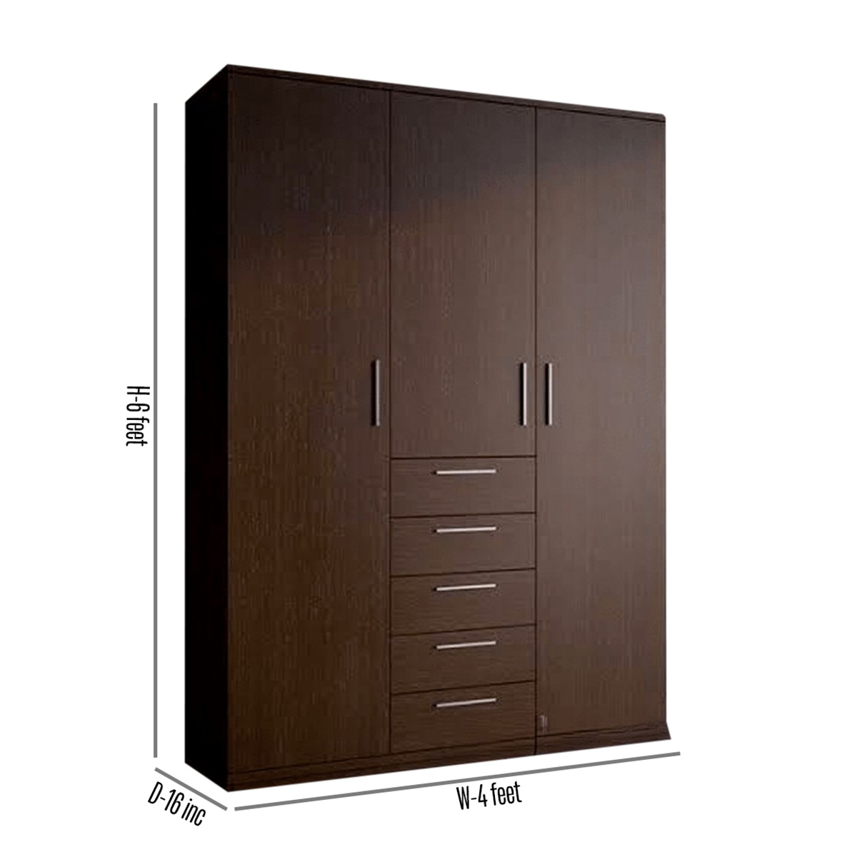 Picture of Andormahal (Made of  Melamine Laminated Board) 3 part Almirah / Cupboard