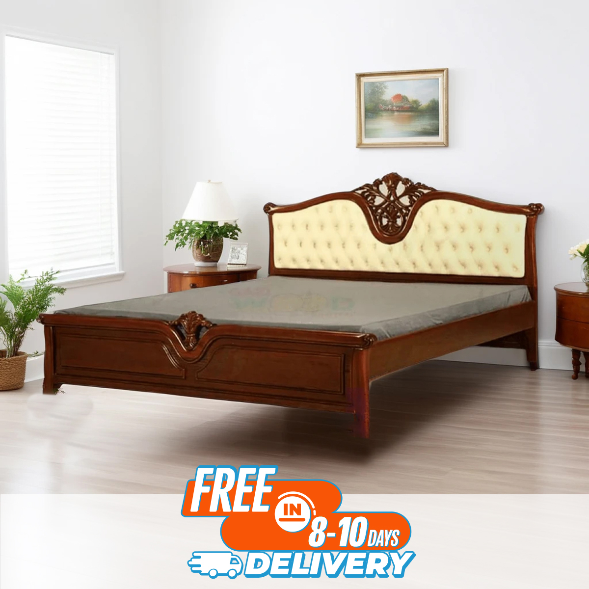 Picture of AndorMahal Malaysian Board Lacquer painted Khat / Bed