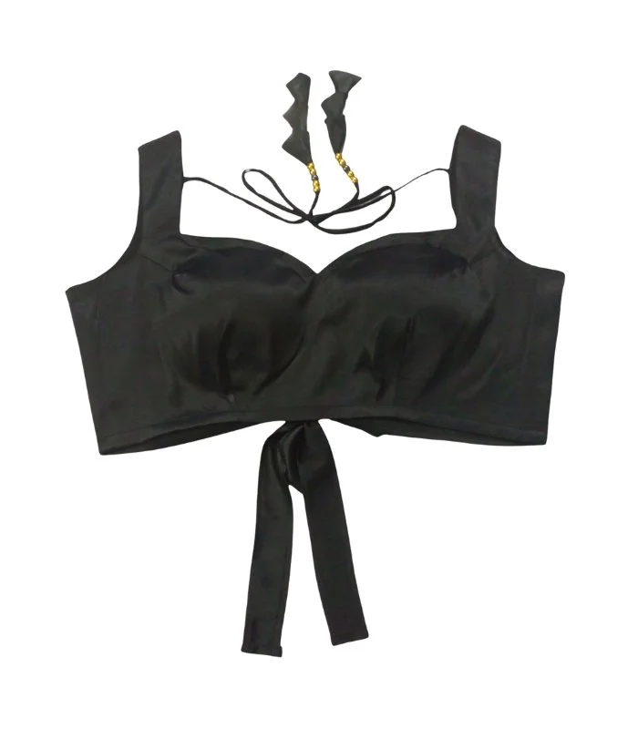 Picture of Black Color Sleeveless Blouse For Women