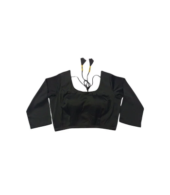 Picture of Black Color Three Quarter Sleeve Blouse For Women