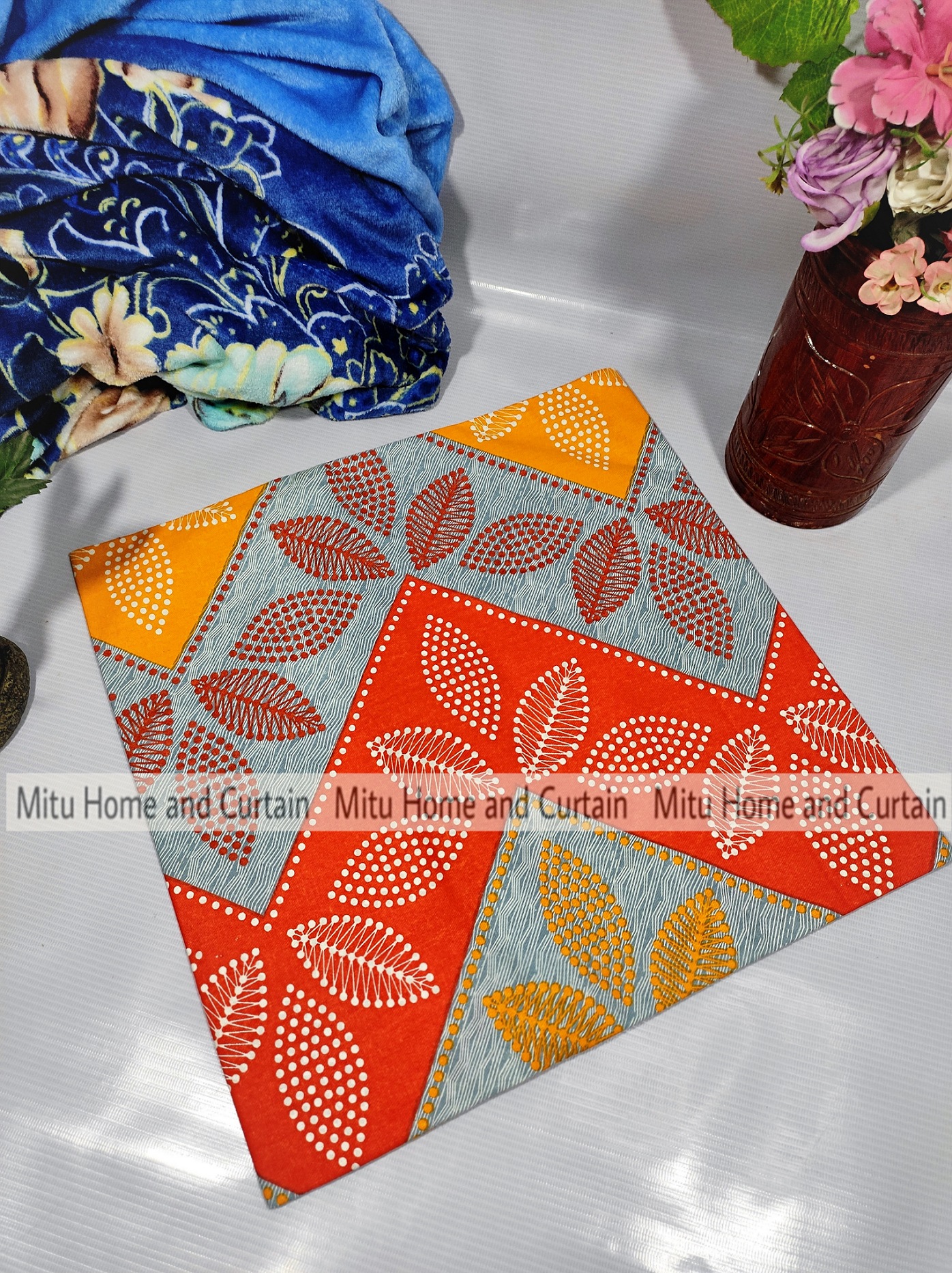 Buy 3d-cushion-cover-cushion-covers-cushion-protector-degital-printe-standard-size-16-x-16-size-1pcs-blue-cream-white-red-brown at best price in Bangladesh