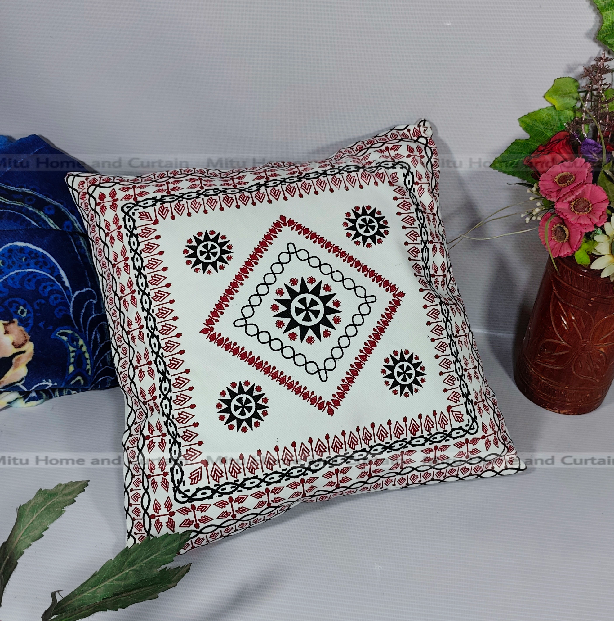 Buy 3d-cushion-cover-cushion-covers-cushion-protector-degital-printe-standard-size-16-x-16-size-1pcs-blue-cream-white-red-brown at best price in Bangladesh