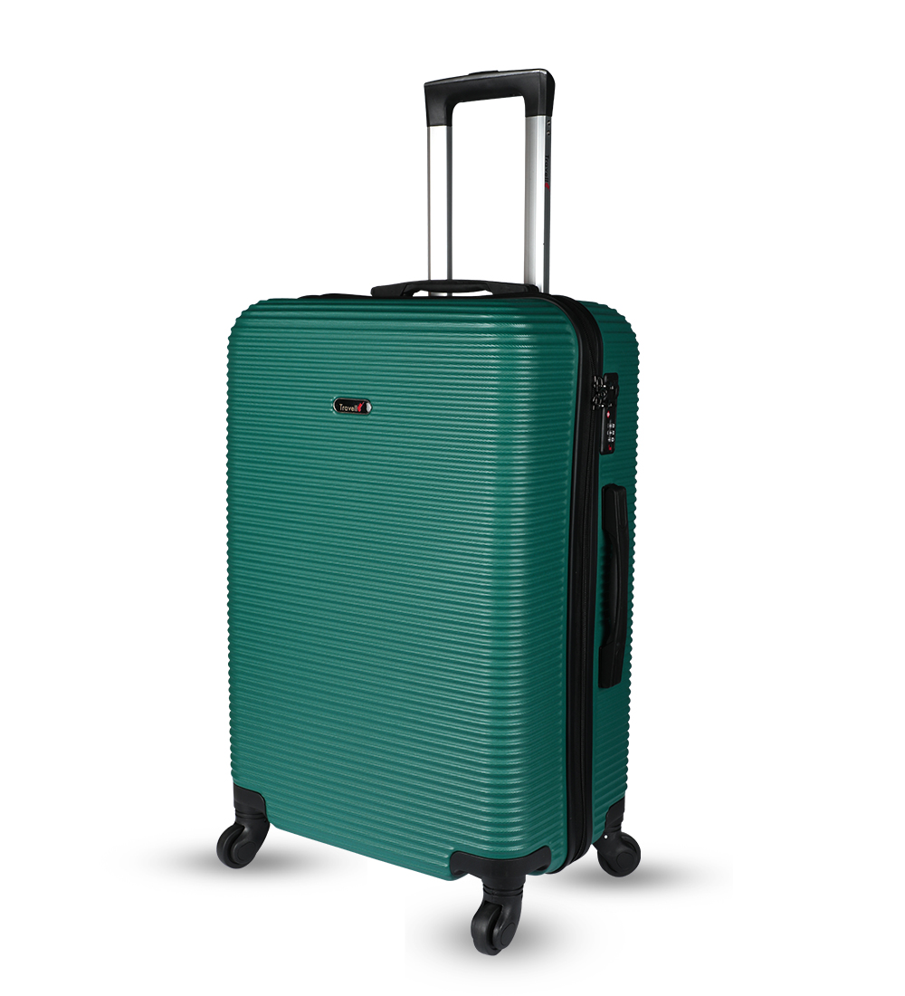 Picture of Travello 24 Inch City Unbreakable Body More Capacity Water Resistant Aluminum Luggage/Trolley/Hardtop- Green