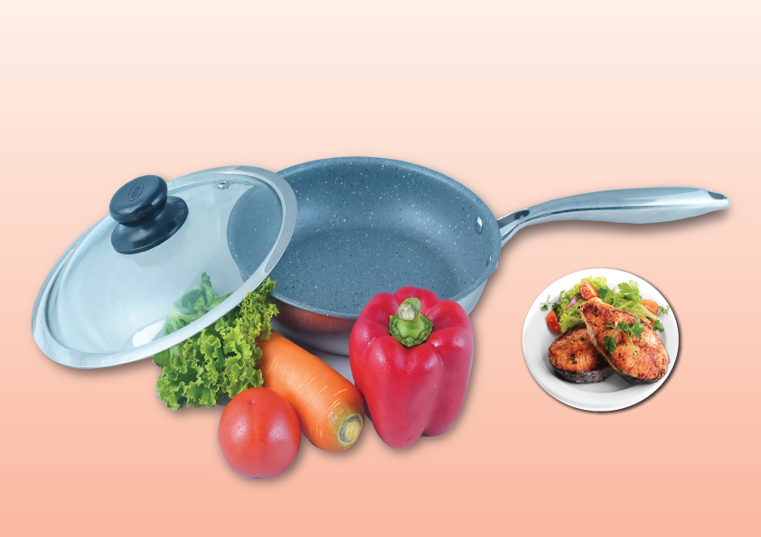 Buy Non Stick Frying pan Glass Lid 22 cm  at Best Price In Bangladesh