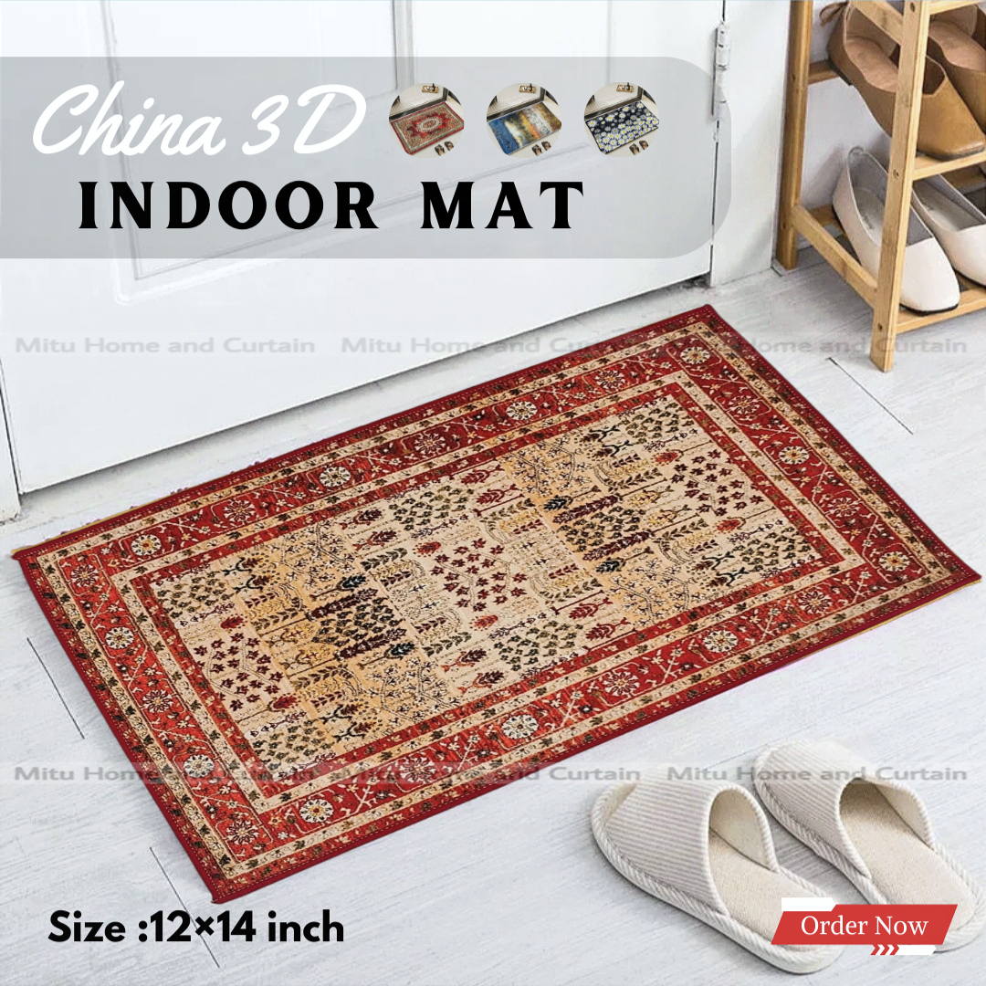 Buy china-3d-door-mat-paposh-doormat-water-absorbent-floor-mat-16-24-inch-anti-slip-mat-red-blue-black-white-indoor-mat-room-mat-rugs-carpet at best price in Bangladesh