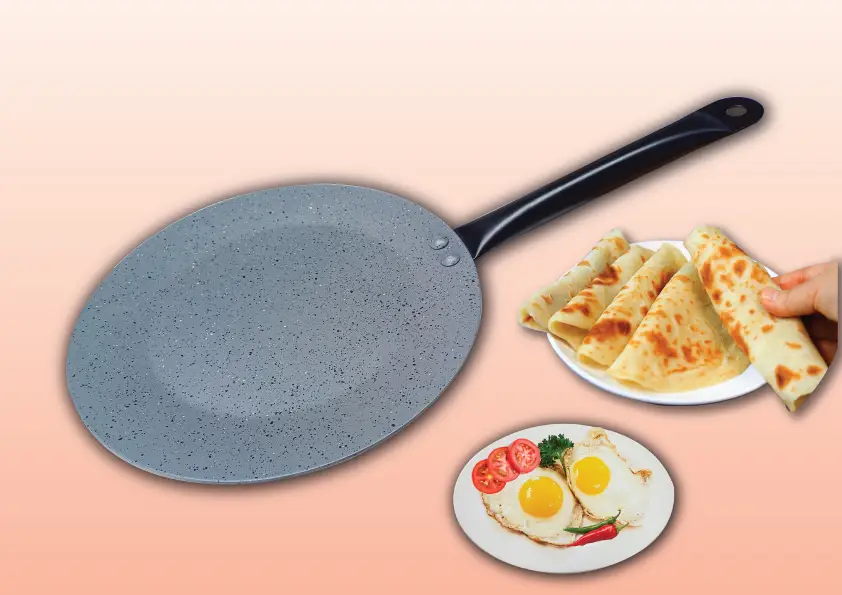 Buy Non Stick 3 ply Ruti Tawa Black SS Pipe Handle 26cm at Best Price In Bangladesh