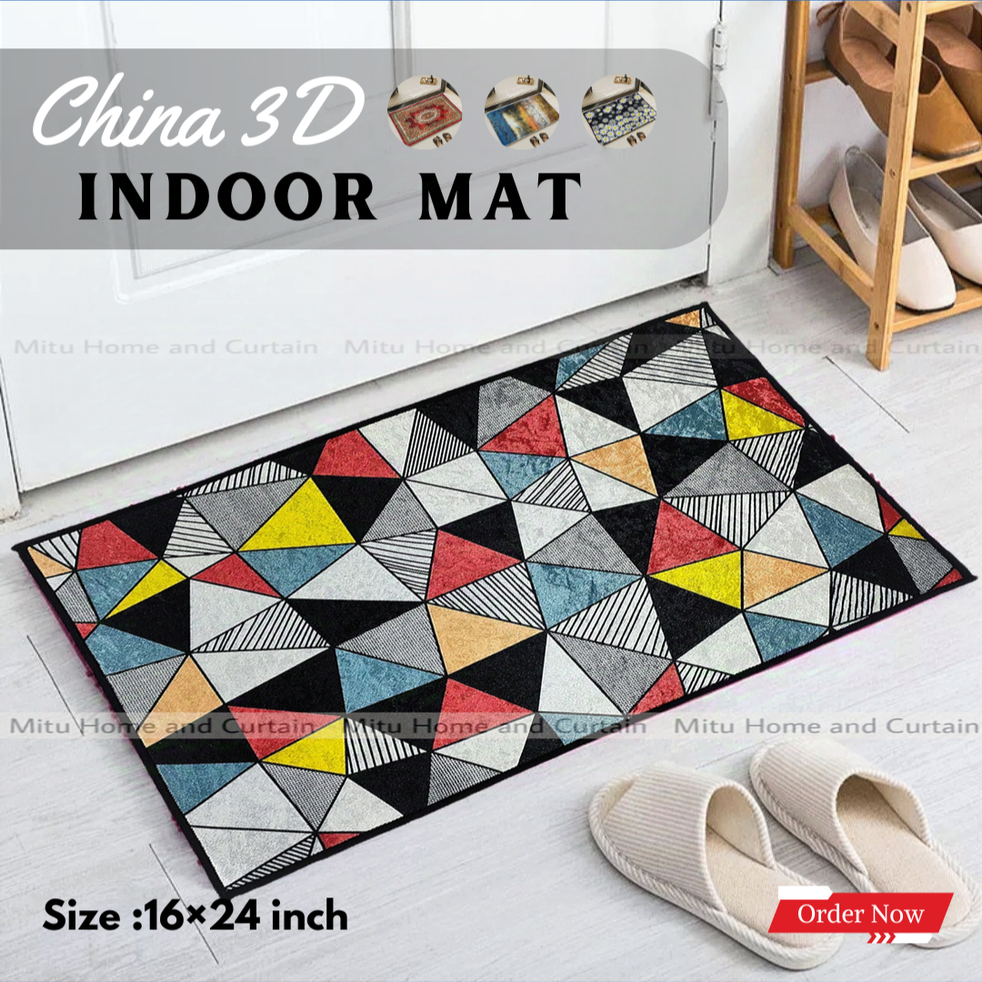 Buy china-3d-door-mat-paposh-doormat-water-absorbent-floor-mat-16-24-inch-anti-slip-mat-red-blue-black-white-indoor-mat-room-mat-rugs-carpet at best price in Bangladesh