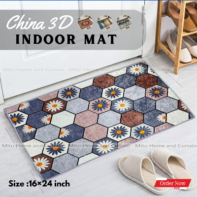 Buy china-3d-door-mat-paposh-doormat-water-absorbent-floor-mat-16-24-inch-anti-slip-mat-red-blue-black-white-indoor-mat-room-mat-rugs-carpet at best price in Bangladesh