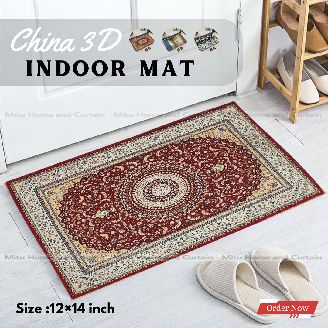 Buy china-3d-door-mat-paposh-doormat-water-absorbent-floor-mat-16-24-inch-anti-slip-mat-red-blue-black-white-indoor-mat-room-mat-rugs-carpet at best price in Bangladesh